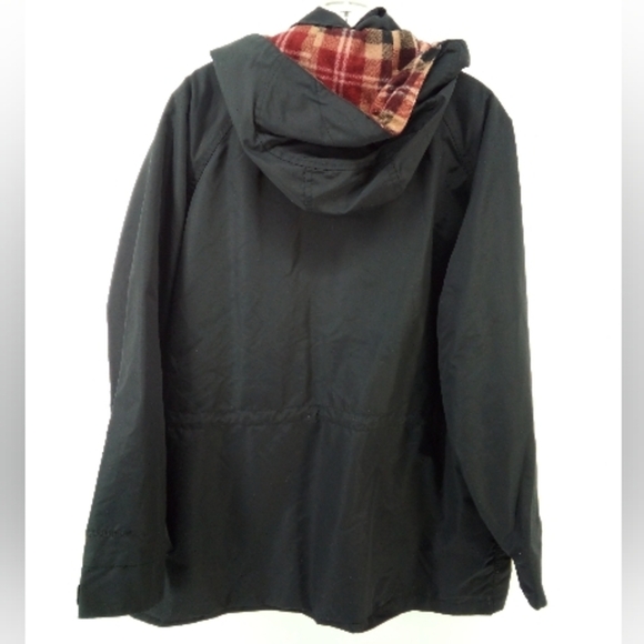 Woolrich Wool Nylon Black Jacket  Hood Women's Large - Picture 9 of 12